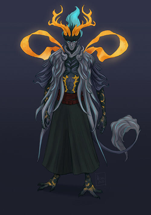 Hide's demon form - by theluckybard