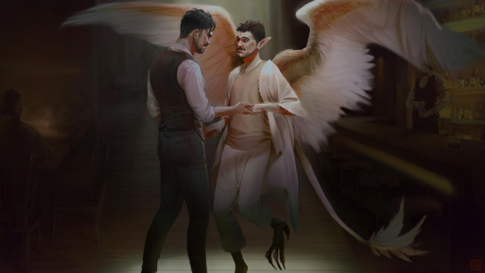 Kherus x Avad Modern AU - by Ziorre